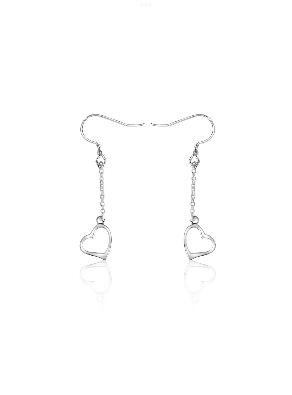 Heart Earring • Dangle Earring • Simple Earrings• Modern store • Minimal Earrings • Sterling Silver • E005