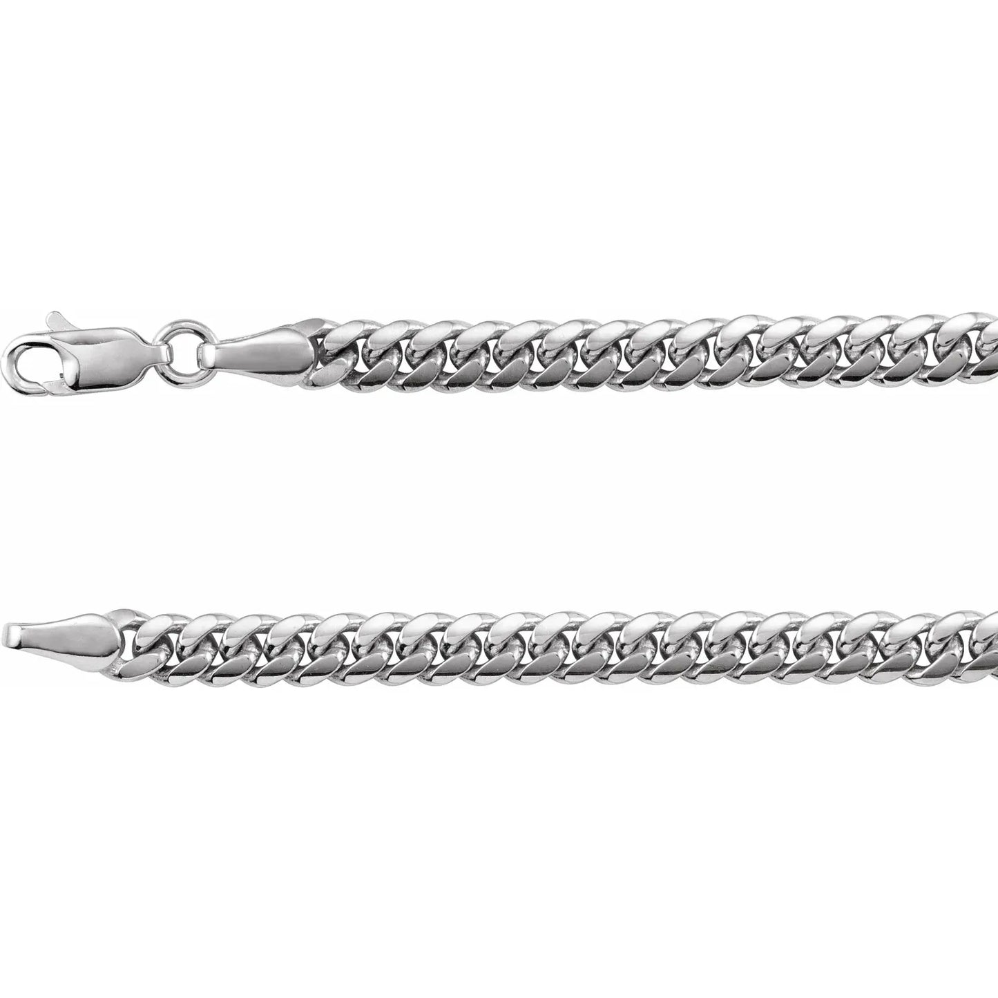 Sterling Silver 4.35 mm Miami Cuban Curb 8" Chain