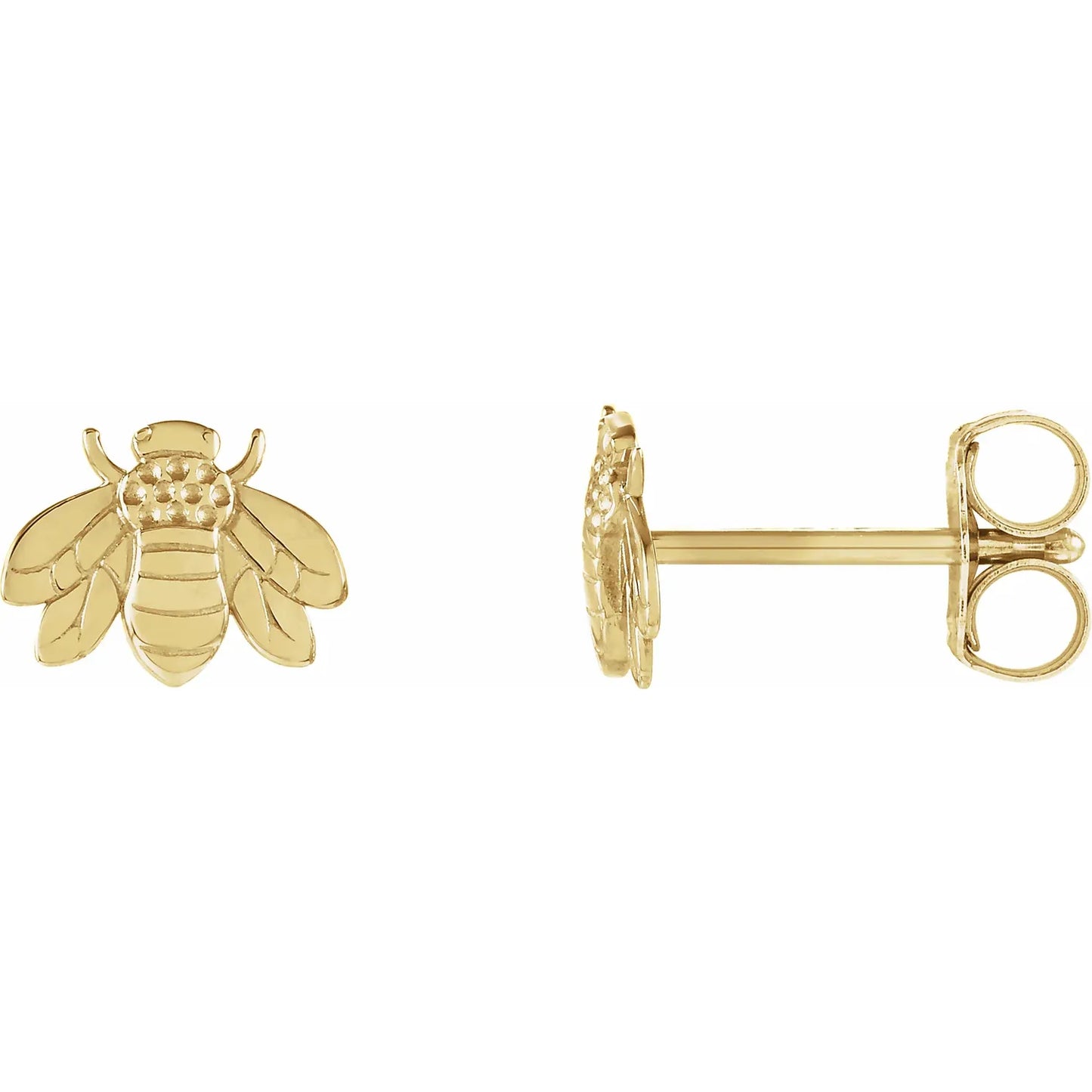 14K Yellow Bumblebee Earrings