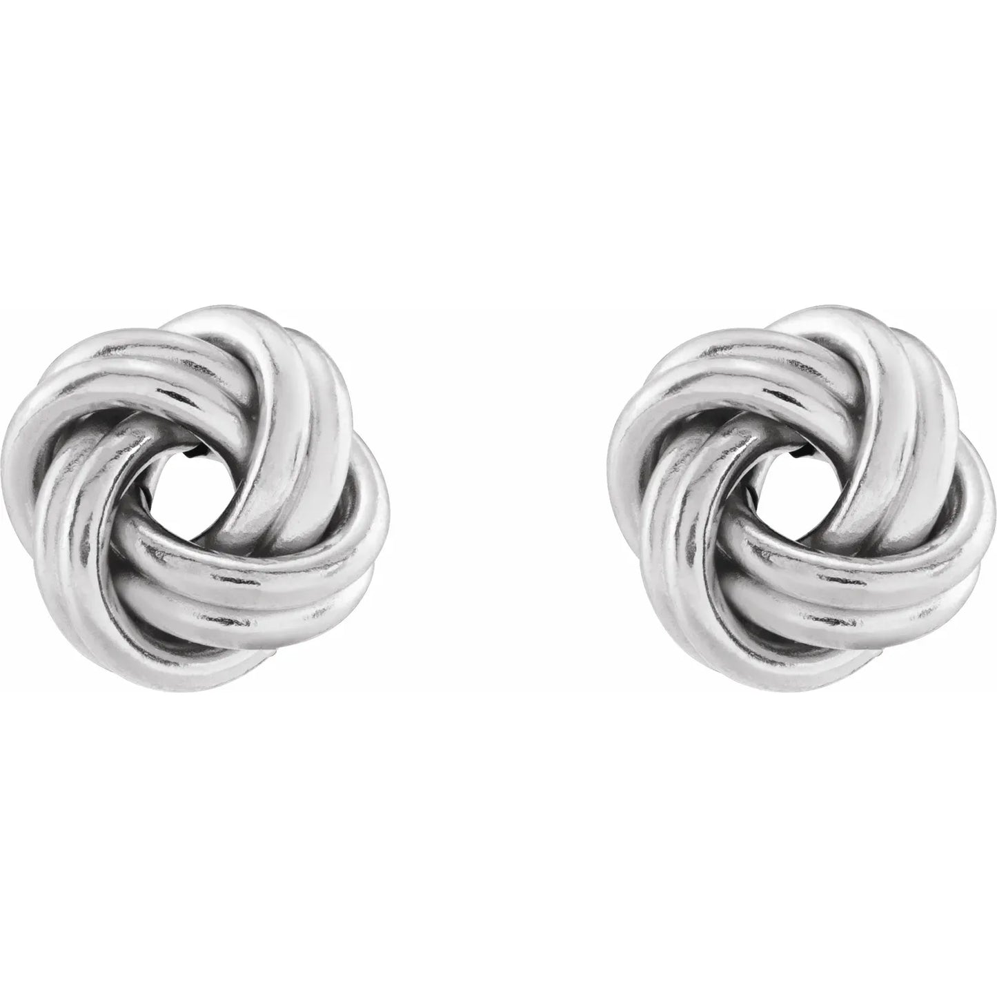 Sterling Silver 8 mm Knot Earrings