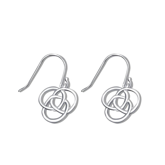 Sterling Silver Celtic Triquetra Hook Earrings - Bright Stone Jewelers