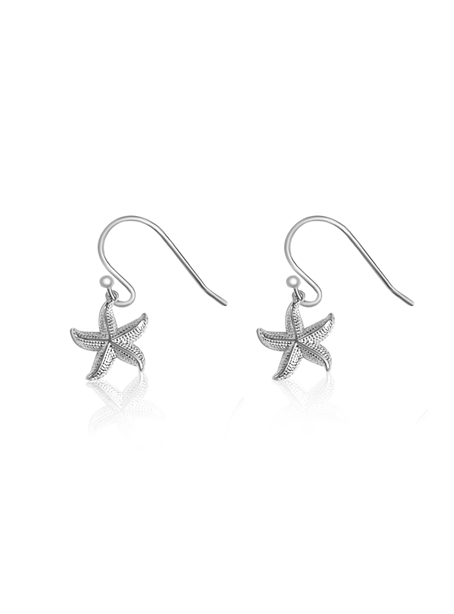 Sterling Silver Starfish Hook Earrings - Bright Stone Jewelers